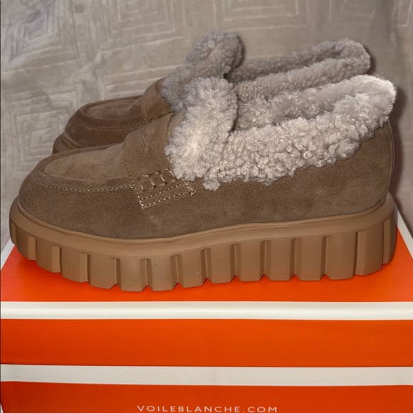 NWT VOILE BLANCHE Grenelle Genuine Shearling
Platform Loafer in Brown - Picture 13 of 16